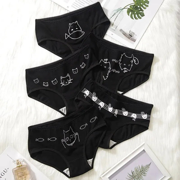 5Pcs/set Cotton Cartoon Cute Panties Girls' Short